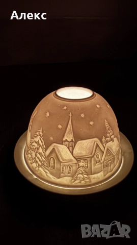 Разкошен чаен свещник–Фин порцелан!, снимка 3 - Декорация за дома - 52508409