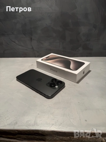 КАТО НОВ Iphone 15 Pro  256 GB Black Titanium, снимка 2 - Apple iPhone - 53090417