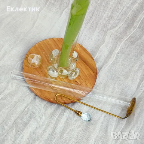 Вази с епруветки. Дърво, полускъпоценни камъни, мъниста, хербарий. Богат избор, снимка 15 - Вази - 50040794