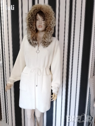 намаление на палто от кашмир с лисица , снимка 2 - Палта, манта - 52075892