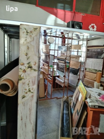 Винтидж шкаф за телевизор обувки тоалетка огледало, снимка 7 - Шкафове - 51770446