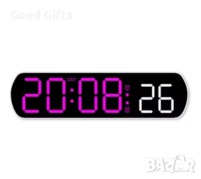 Цифров часовник с LED осветление с големи цифри, снимка 8 - Други стоки за дома - 50240564
