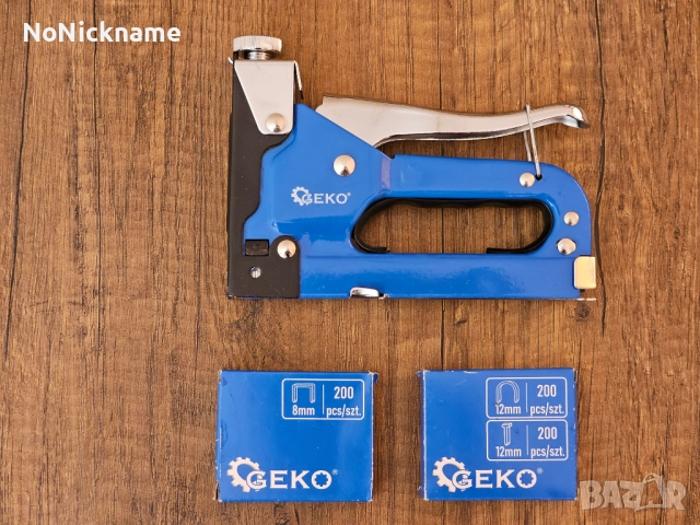 Ръчен такер GEKO G01332 3в1, 4-14 мм, с консумативи