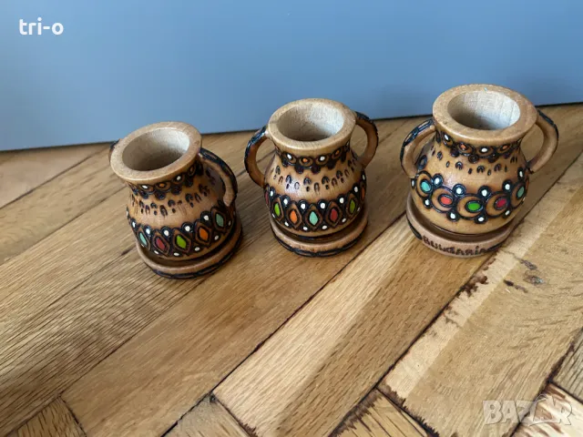 Дървени битови фигурки пирография Хаванчета, свещник, стомни, бъклици, кутийки и други, снимка 12 - Други - 48974460