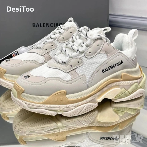 Balenciaga Triple S "White/Vanilla" , снимка 3 - Маратонки - 54348690