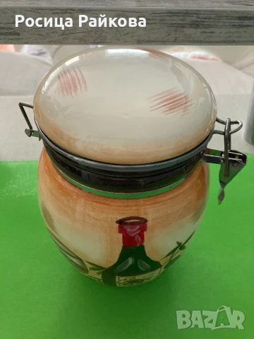 Голям керамичен буркан за съхранение, снимка 2 - Други стоки за дома - 51149242