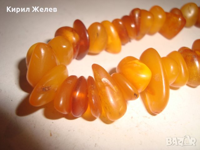 КРАЛСКИ БАЛТИЙСКИ КЕХЛИБАР 100% НАТУРАЛЕН АМБЪР с ДАМАРИ РЯДЪК СКЪПОЦЕННА СТАРА РУСКА ГРИВНА 14998, снимка 12 - Гривни - 30711710