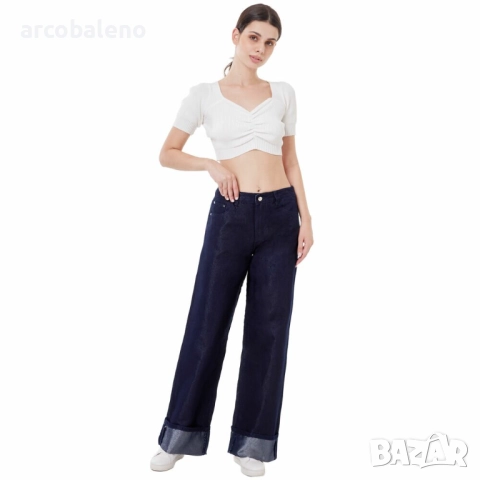 Дамски дънки с висока талия  , снимка 2 - Дънки - 52315200