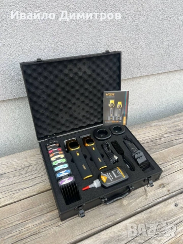 С КУФАРЧЕ!Комплект машинки за подстригване и контури-GoldSeries, снимка 5 - Машинки за подстригване - 54216871