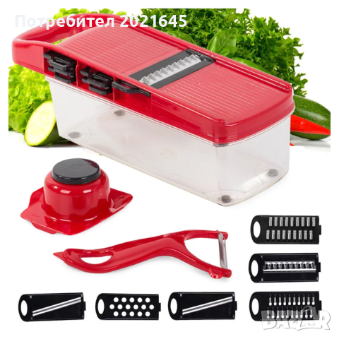 ✨Ръчно ренде, Шест ножа, Пластмасов контейнер, снимка 1