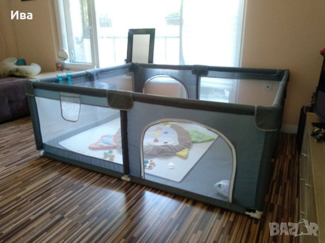 НОВО Детски кът - голяма кошара с мека постелка, пластмасови топки и още, снимка 3 - Кошарки - 38583791