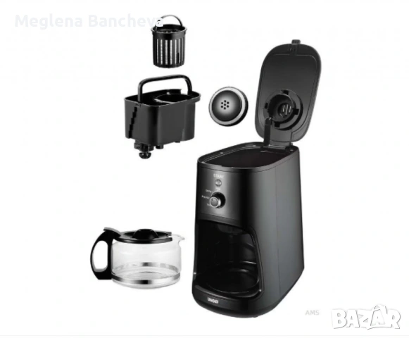 Компактна електрическа машина за приготвяне на кафе с устройство за смилане, снимка 2 - Кафемашини - 54192439