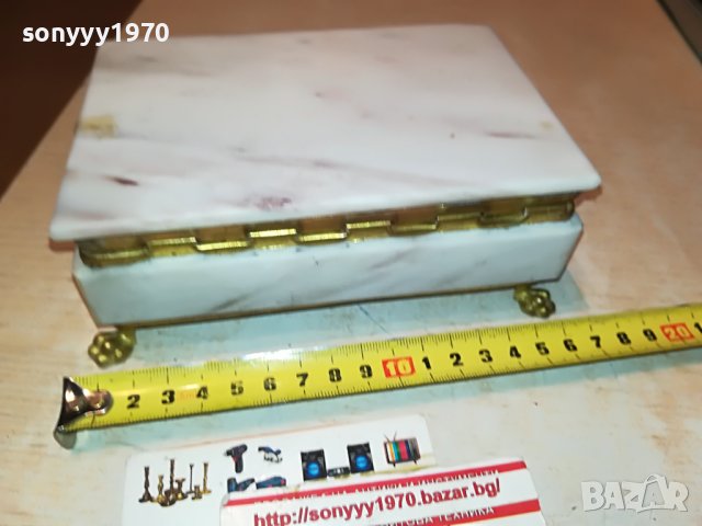 МРАМОРНА КУТИЯ С ОБКОВ 1101231100, снимка 8 - Антикварни и старинни предмети - 39263979