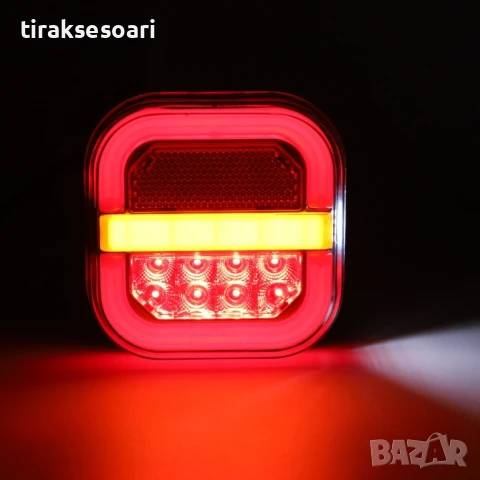  2 Броя LED Стопове с Неонова Светлина и Динамичен Мигач, 3 Светлини, 12/24V, снимка 6 - Аксесоари и консумативи - 50899116