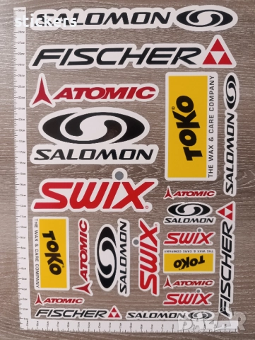 Стикери Toko Salomon Fischer Atomic Swix Stickers - 21 бр.