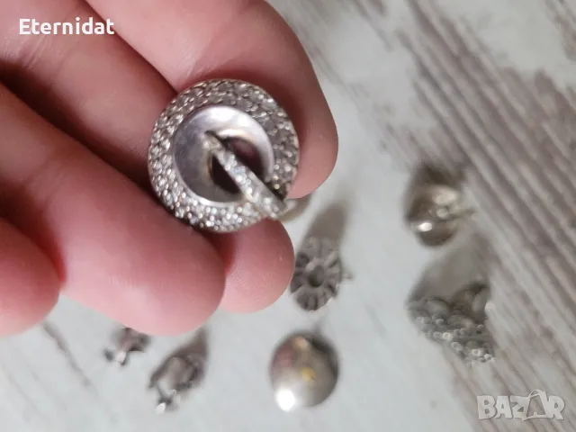 Сребърни обици и пръстен, снимка 8 - Обеци - 49517448