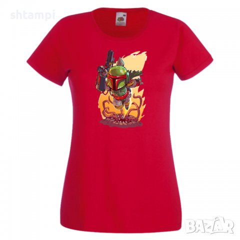 Дамска тениска Star Wars Boba Fett Игра,Изненада,Подарък,Геймър,, снимка 4 - Тениски - 36788726