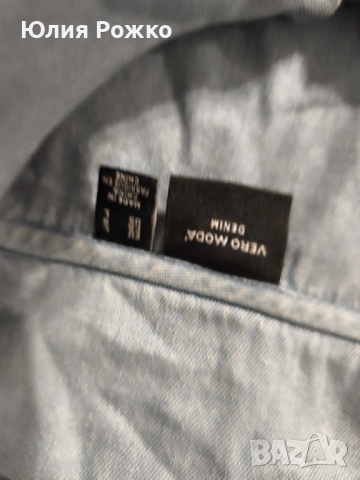 дънкова риза, размер L, снимка 5 - Ризи - 53885636