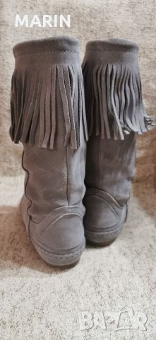 Ботуши естествен велур, снимка 3 - Дамски ботуши - 35025878