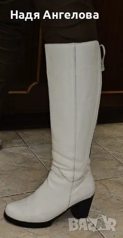 Бели ботуши естествена агнешка кожа - 40 лв, снимка 5 - Дамски ботуши - 48394049