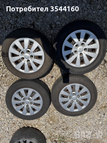 4бр. железни джанти с тасове 15” 5 х 114.3 със зимни гуми  за Hyundai i30