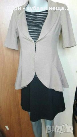 Рокля за пролет/есен, в черно и бежово🍀👗S,M👗арт.3057, снимка 6 - Рокли - 33900174