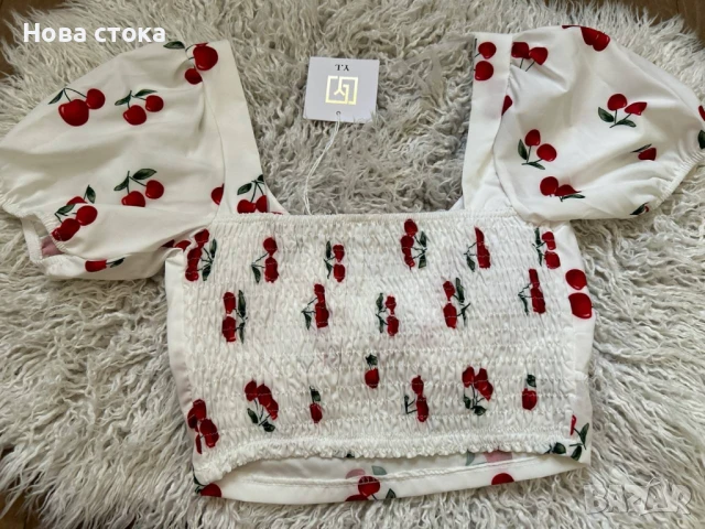 Топ топ топ 🍒Дамски комплект с черешки🍒 , снимка 2 - Комплекти - 51004621