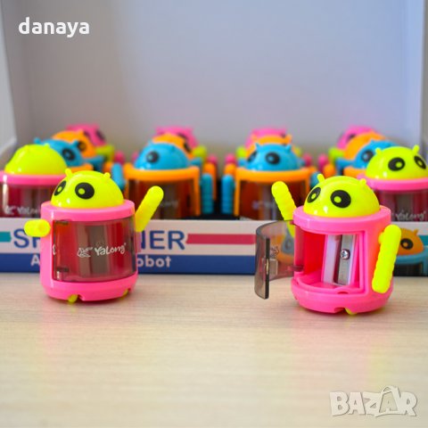 1638 Острилка за моливи с форма на андроид робот, снимка 4 - Ученически пособия, канцеларски материали - 29793720
