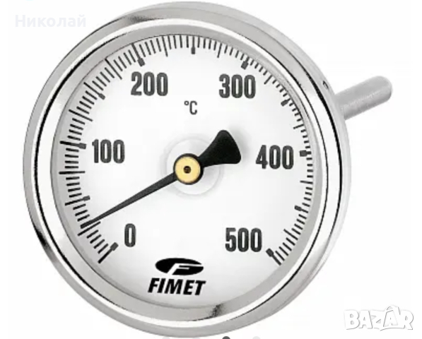 Термометър за димни газове със сонда 150mm от 0-500°C , снимка 2 - Други инструменти - 44532213