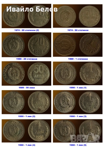 59 български монети 1888-1997, снимка 5 - Нумизматика и бонистика - 52940857