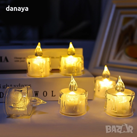 6229 Мини електронна свещ коледна LED свещичка
