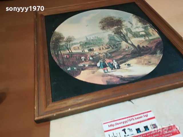 КАРТИНА 35Х35СМ ОТ ГЕРМАНИЯ 1509221624, снимка 10 - Антикварни и старинни предмети - 38012824