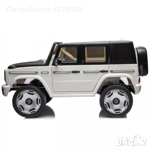 Акумулаторен джип Mercedes EQG Electric G-Class 12V с отварящи се врати меки гуми 4x4, снимка 1