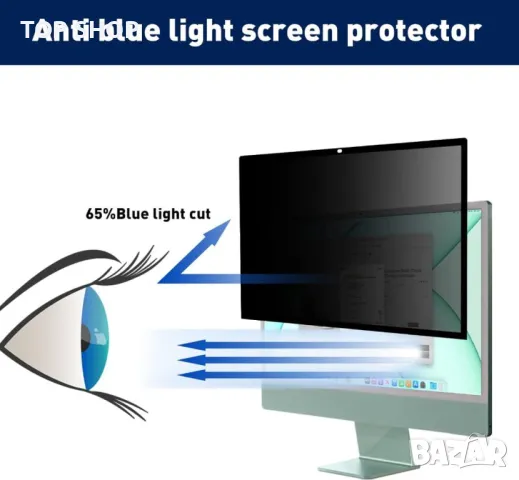 Напълно сменяем протектор за поверителност на екрана BERSEM, съвместим с iMac 24-инчов монитор 2021, снимка 5 - Друга електроника - 49580421
