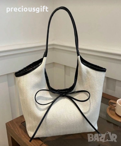 Дамска голяма чанта с панделка
