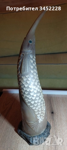 фигура от рог за колекционери височина 40см , снимка 4 - Декорация за дома - 53056494