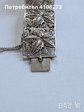 ФИЛИГРАННА ГРИВНА СРЕБРО 800, снимка 3 - Гривни - 51463541