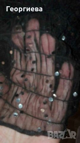 Луксозна черна рокля, на сребристи точки👗🌹 XS,S, S/M👗🌹арт.593, снимка 4 - Рокли - 29598055