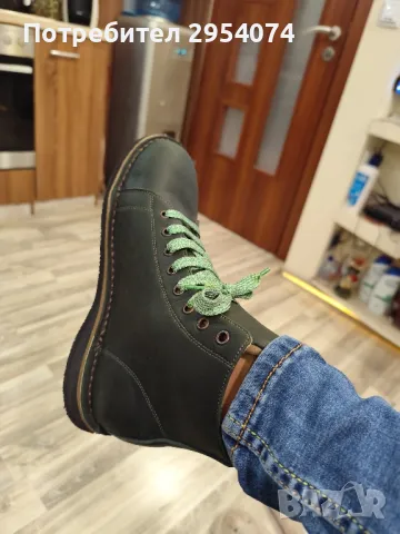 естествена кожа 39номер в зелено 36лв, снимка 7 - Дамски боти - 48730851
