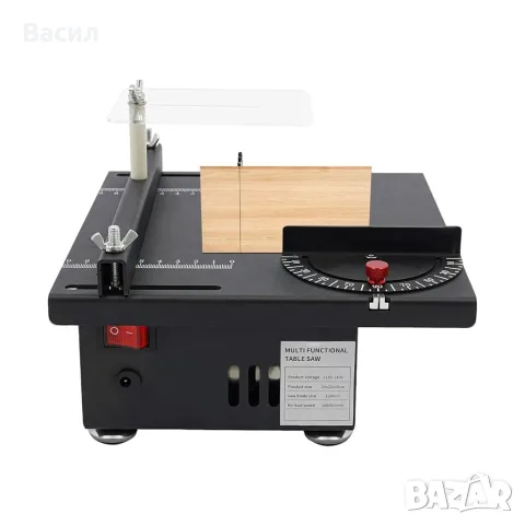 Настолен мини циркуляр / Mini Table Saw – 100W, 24V, снимка 6 - Триони и циркуляри - 56244602