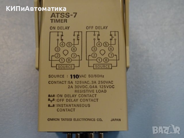 реле време Omron ATSS-7 OFF 150s 110VAC relay pneumatic timer , снимка 5 - Резервни части за машини - 37672172