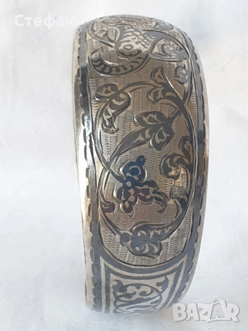 Сребърна гривна, снимка 7 - Гривни - 54267279