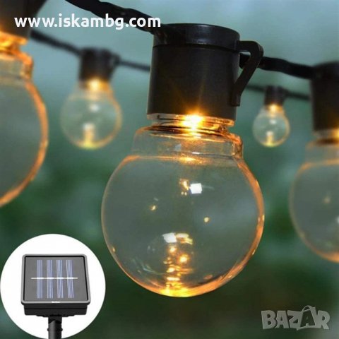 Соларни лампи за градина гирлянди гирлянд - КОД 3704