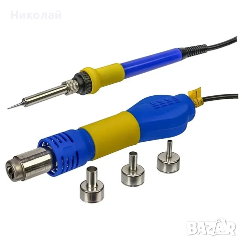 Станция за запояване AIDA 886D, горещ въздух с цифров дисплей, поялник, USB , снимка 3 - Друга електроника - 52280335