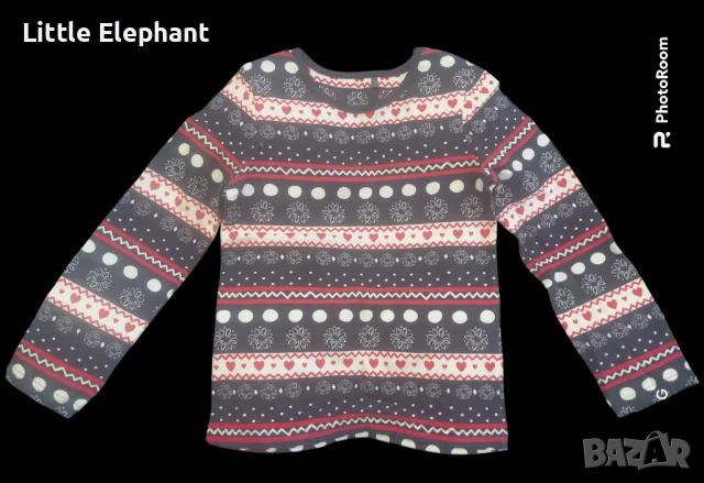 Блузка с дълъг ръкав"Winter vibes",снежинки за 5-6 г,унисекс,Англия/нова