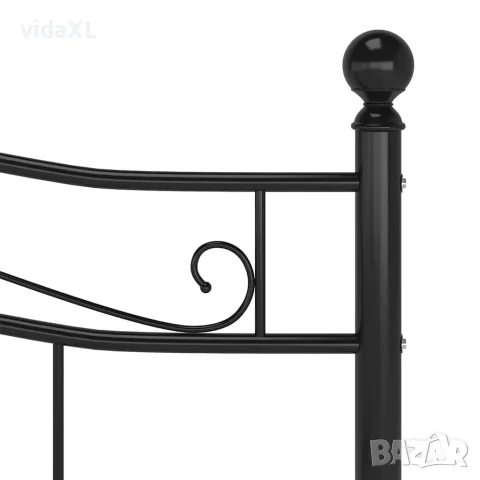 vidaXL Рамка за легло, черна, метал, 180x200 cм, снимка 6 - Спални и легла - 56146850