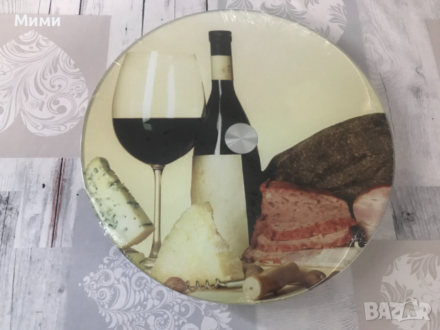  Плато за сервиране, стъклено -  "Върти - Вземи", снимка 2 - Прибори за хранене, готвене и сервиране - 44767173