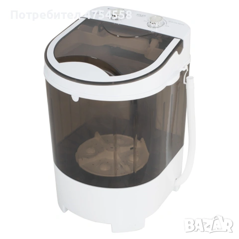 Преносима мини пералня Adler с центрофуга до 4 кг - Компактно решение за всяко пространство