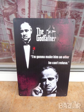 Метална табела Кръстникът филм The Godfather мафия класика