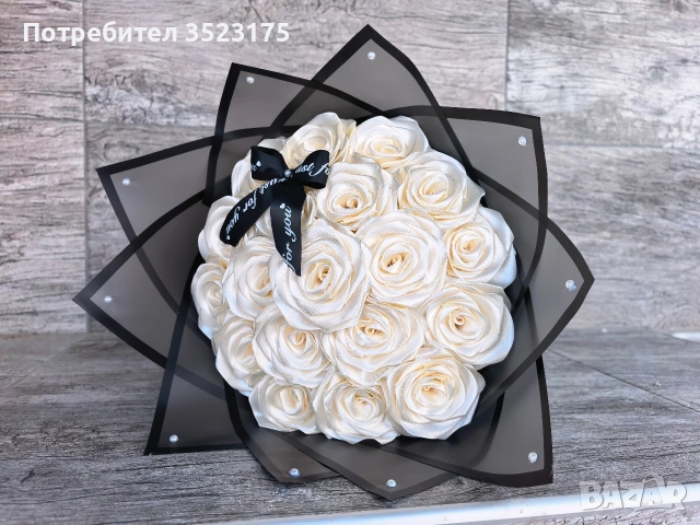 Букети от сатенени рози , снимка 15 - Други - 54346385